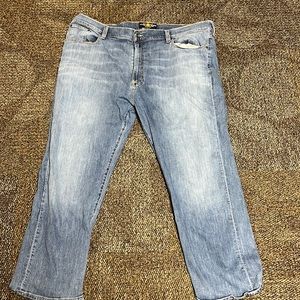 Mens Lucky Jeans used 46 x 30 181 fit, medium to  light blue